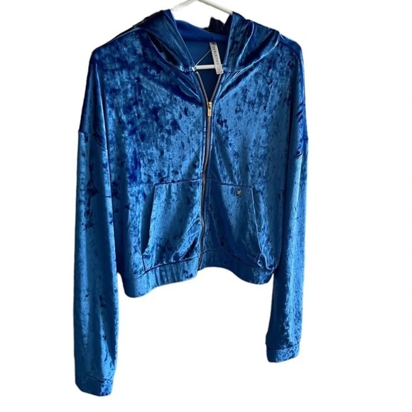 FABLETICS Crushed Velour Zip Up Hoodie Size M - Picture 5 of 13
